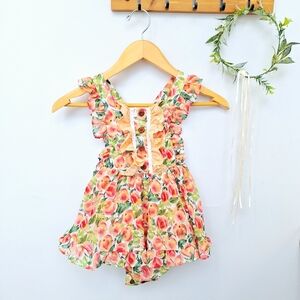 Eliza Grace Clothing Perfectly Peach Skirted Romper